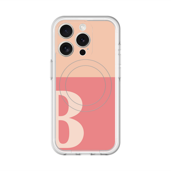 スリムプロテクションプレミアムケース with MagSafe［ オリジナル - initial two tone - B pink ］