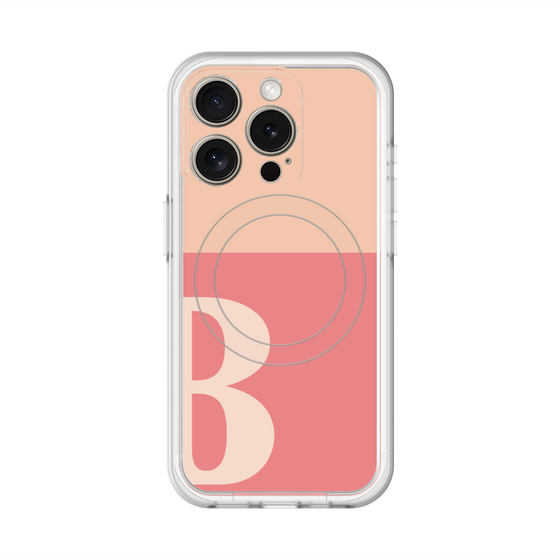 スリムプロテクションプレミアムケース with MagSafe［ オリジナル - initial two tone - B pink ］