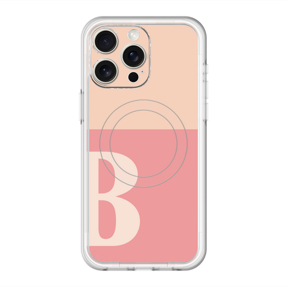 スリムプロテクションプレミアムケース with MagSafe［ オリジナル - initial two tone - B pink ］