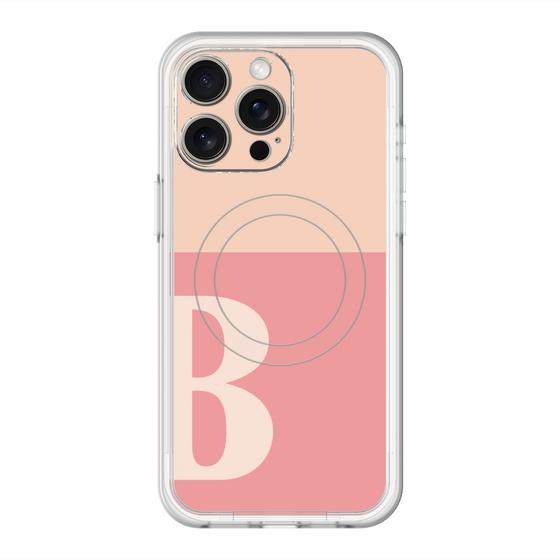 スリムプロテクションプレミアムケース with MagSafe［ オリジナル - initial two tone - B pink ］
