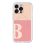 スリムプロテクションプレミアムケース with MagSafe［ オリジナル - initial two tone - B pink ］