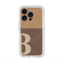 スリムプロテクションプレミアムケース with MagSafe［ オリジナル - initial two tone - B brown ］