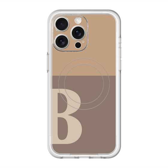 スリムプロテクションプレミアムケース with MagSafe［ オリジナル - initial two tone - B brown ］