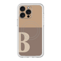 スリムプロテクションプレミアムケース with MagSafe［ オリジナル - initial two tone - B brown ］