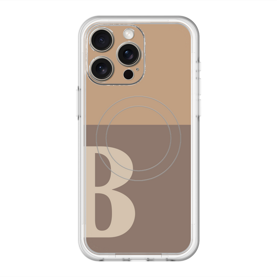 スリムプロテクションプレミアムケース with MagSafe［ オリジナル - initial two tone - B brown ］