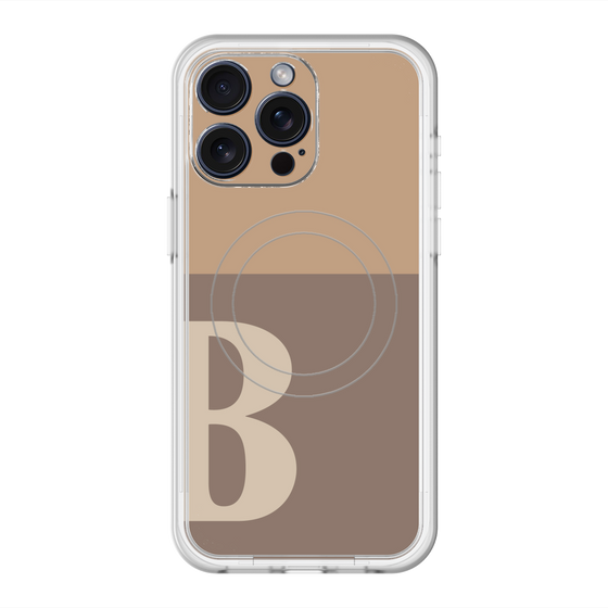スリムプロテクションプレミアムケース with MagSafe［ オリジナル - initial two tone - B brown ］