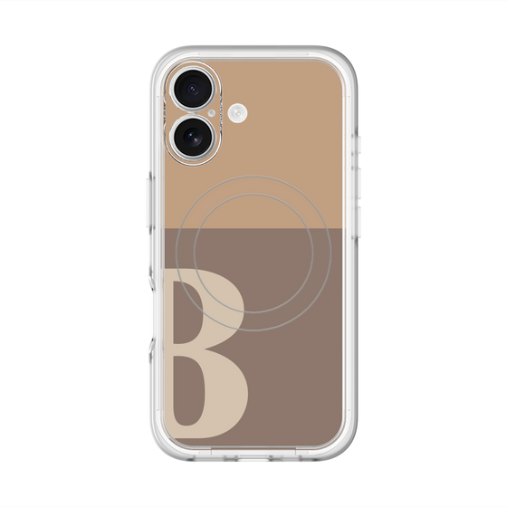 スリムプロテクションプレミアムケース with MagSafe［ オリジナル - initial two tone - B brown ］