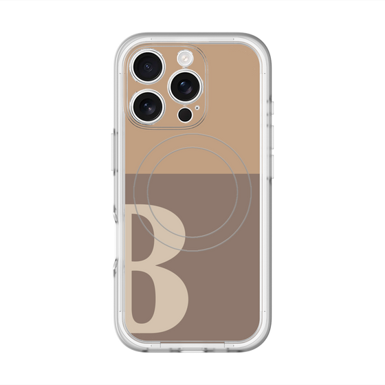 スリムプロテクションプレミアムケース with MagSafe［ オリジナル - initial two tone - B brown ］