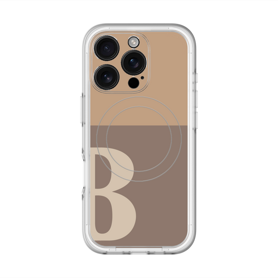 スリムプロテクションプレミアムケース with MagSafe［ オリジナル - initial two tone - B brown ］