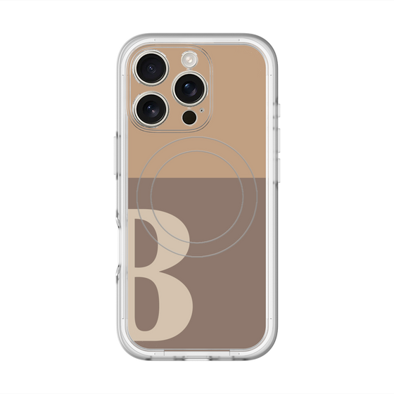スリムプロテクションプレミアムケース with MagSafe［ オリジナル - initial two tone - B brown ］