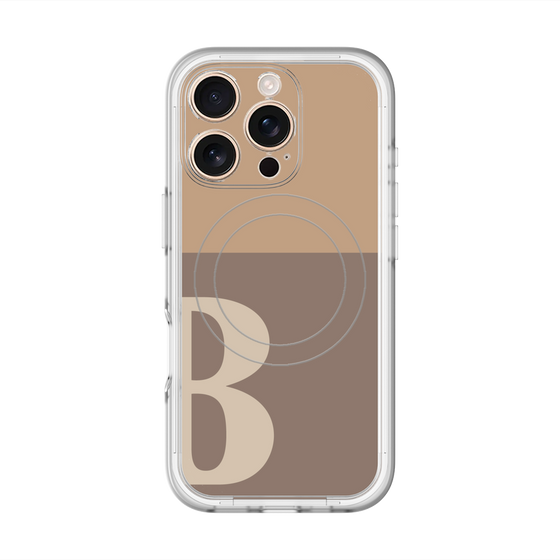 スリムプロテクションプレミアムケース with MagSafe［ オリジナル - initial two tone - B brown ］