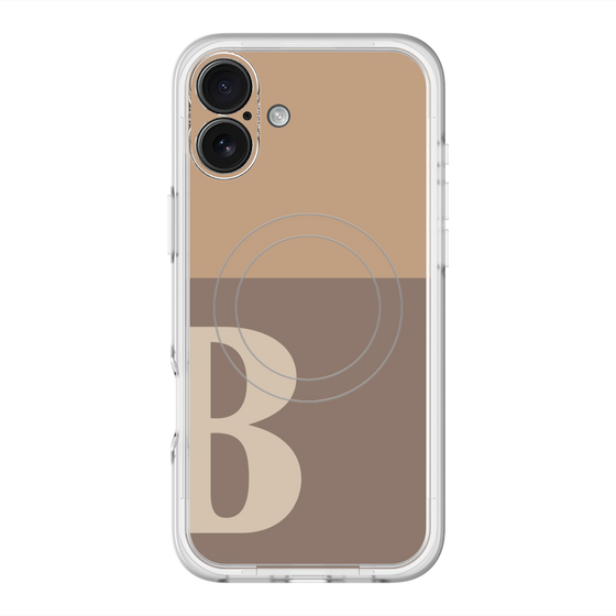 スリムプロテクションプレミアムケース with MagSafe［ オリジナル - initial two tone - B brown ］