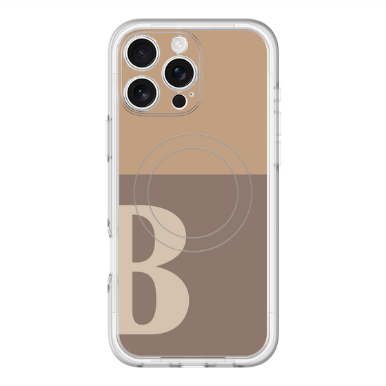 スリムプロテクションプレミアムケース with MagSafe［ オリジナル - initial two tone - B brown ］
