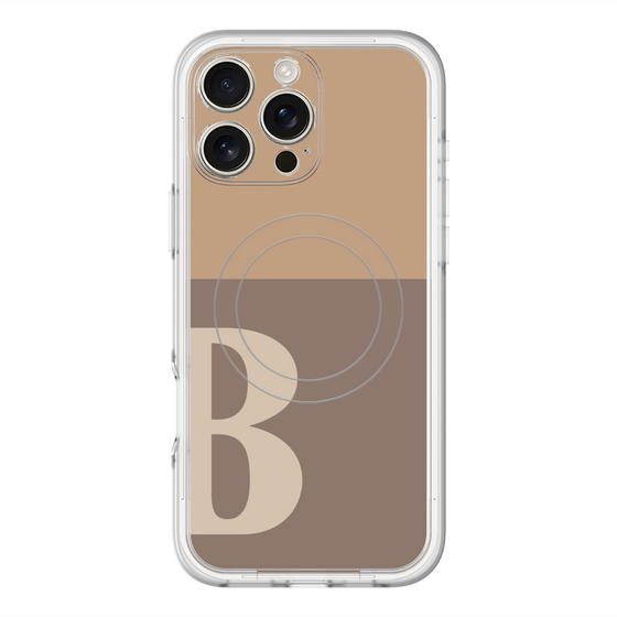 スリムプロテクションプレミアムケース with MagSafe［ オリジナル - initial two tone - B brown ］