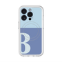 スリムプロテクションプレミアムケース with MagSafe［ オリジナル - initial two tone - B blue ］
