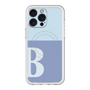 スリムプロテクションプレミアムケース with MagSafe［ オリジナル - initial two tone - B blue ］