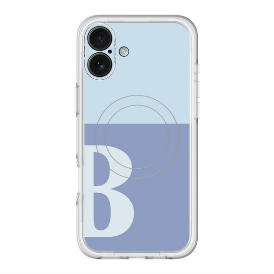 スリムプロテクションプレミアムケース with MagSafe［ オリジナル - initial two tone - B blue ］