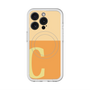 スリムプロテクションプレミアムケース with MagSafe［ オリジナル - initial two tone - C orange ］