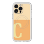 スリムプロテクションプレミアムケース with MagSafe［ オリジナル - initial two tone - C orange ］