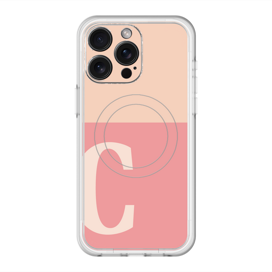 スリムプロテクションプレミアムケース with MagSafe［ オリジナル - initial two tone - C pink ］