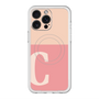 スリムプロテクションプレミアムケース with MagSafe［ オリジナル - initial two tone - C pink ］
