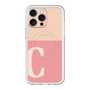 スリムプロテクションプレミアムケース with MagSafe［ オリジナル - initial two tone - C pink ］