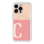 スリムプロテクションプレミアムケース with MagSafe［ オリジナル - initial two tone - C pink ］