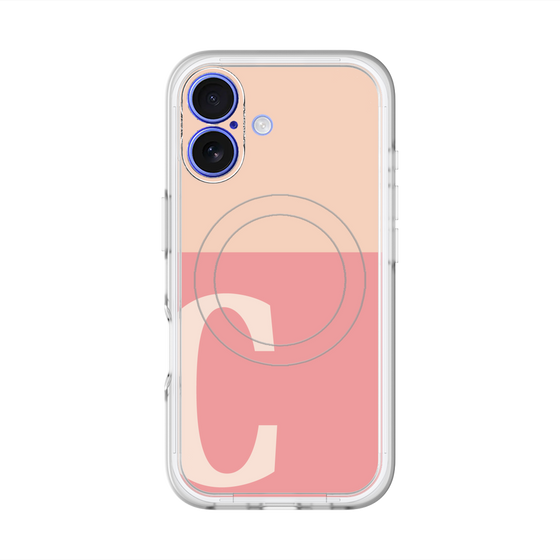 スリムプロテクションプレミアムケース with MagSafe［ オリジナル - initial two tone - C pink ］