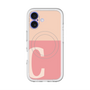 スリムプロテクションプレミアムケース with MagSafe［ オリジナル - initial two tone - C pink ］