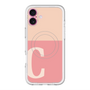 スリムプロテクションプレミアムケース with MagSafe［ オリジナル - initial two tone - C pink ］