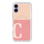 スリムプロテクションプレミアムケース with MagSafe［ オリジナル - initial two tone - C pink ］