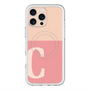 スリムプロテクションプレミアムケース with MagSafe［ オリジナル - initial two tone - C pink ］