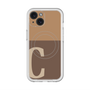 スリムプロテクションプレミアムケース with MagSafe［ オリジナル - initial two tone - C brown ］