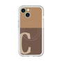 スリムプロテクションプレミアムケース with MagSafe［ オリジナル - initial two tone - C brown ］