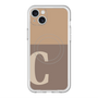 スリムプロテクションプレミアムケース with MagSafe［ オリジナル - initial two tone - C brown ］