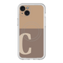 スリムプロテクションプレミアムケース with MagSafe［ オリジナル - initial two tone - C brown ］