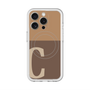 スリムプロテクションプレミアムケース with MagSafe［ オリジナル - initial two tone - C brown ］