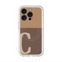 スリムプロテクションプレミアムケース with MagSafe［ オリジナル - initial two tone - C brown ］