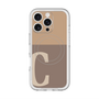スリムプロテクションプレミアムケース with MagSafe［ オリジナル - initial two tone - C brown ］