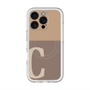 スリムプロテクションプレミアムケース with MagSafe［ オリジナル - initial two tone - C brown ］