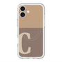 スリムプロテクションプレミアムケース with MagSafe［ オリジナル - initial two tone - C brown ］
