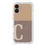 スリムプロテクションプレミアムケース with MagSafe［ オリジナル - initial two tone - C brown ］