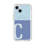 スリムプロテクションプレミアムケース with MagSafe［ オリジナル - initial two tone - C blue ］