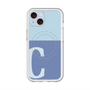 スリムプロテクションプレミアムケース with MagSafe［ オリジナル - initial two tone - C blue ］