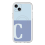 スリムプロテクションプレミアムケース with MagSafe［ オリジナル - initial two tone - C blue ］