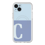 スリムプロテクションプレミアムケース with MagSafe［ オリジナル - initial two tone - C blue ］