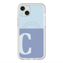 スリムプロテクションプレミアムケース with MagSafe［ オリジナル - initial two tone - C blue ］