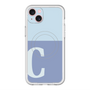スリムプロテクションプレミアムケース with MagSafe［ オリジナル - initial two tone - C blue ］