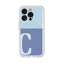 スリムプロテクションプレミアムケース with MagSafe［ オリジナル - initial two tone - C blue ］