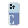 スリムプロテクションプレミアムケース with MagSafe［ オリジナル - initial two tone - C blue ］